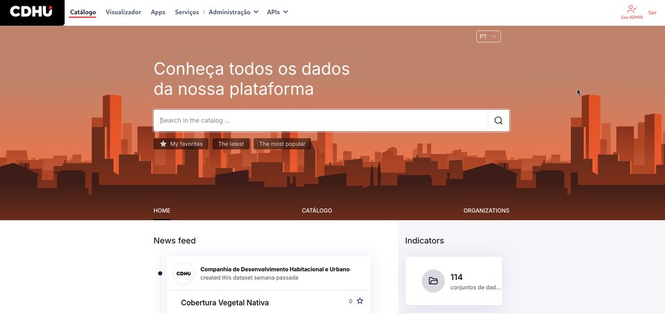 Interface web Companhia de Desenvolvimento Habitacional e Urbano  (São Paulo - Brésil)