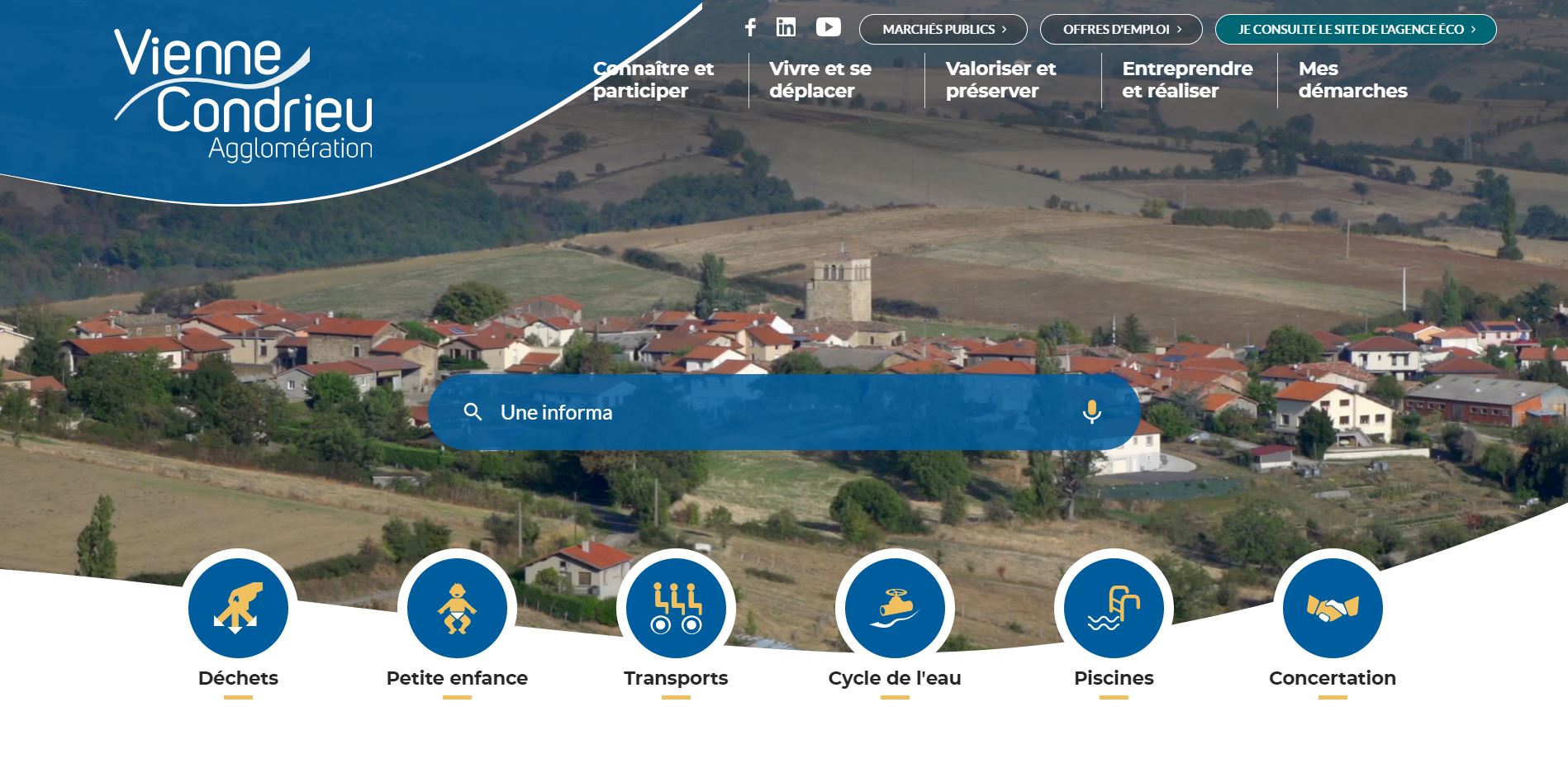 Interface web Vienne Condrieu Agglomération (France)